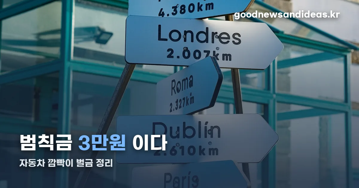 자동차 깜빡이 벌금 정리 썸네일